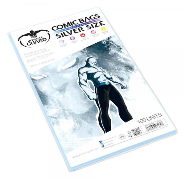 COMIC BAGS SILVER SIZE RESEALABLE (100)