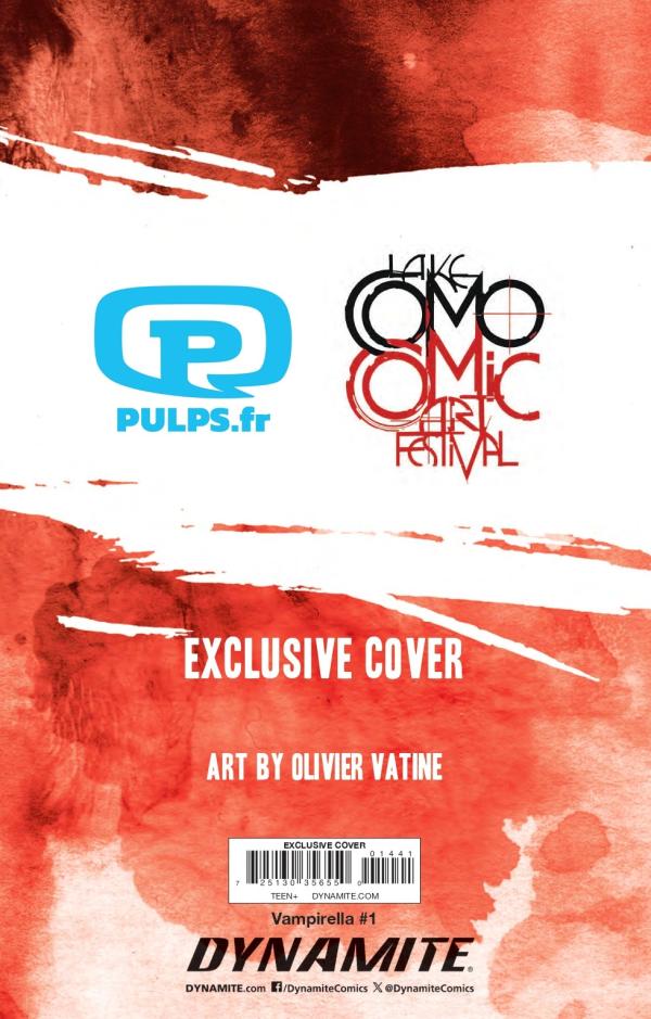 VAMPIRELLA (2025) #1 OLIVIER VATINE LCCAF PULP'S EXCLUSIVE VARIANT - SIGNED