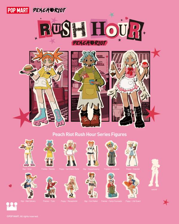 BLIND BOX POP MART X PEACH RIOT RUSH HOUR