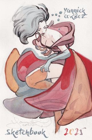 SKETCHBOOK 2025 YANNICK CORBOZ DEDICACE N°1