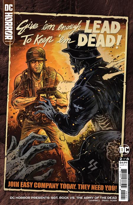 DC HORROR PRESENTS SGT ROCK VS THE ARMY OF THE DEAD #2 (OF 6) CVR B FRANCESCO FRANCAVILLA CARD STOCK VAR (MR)