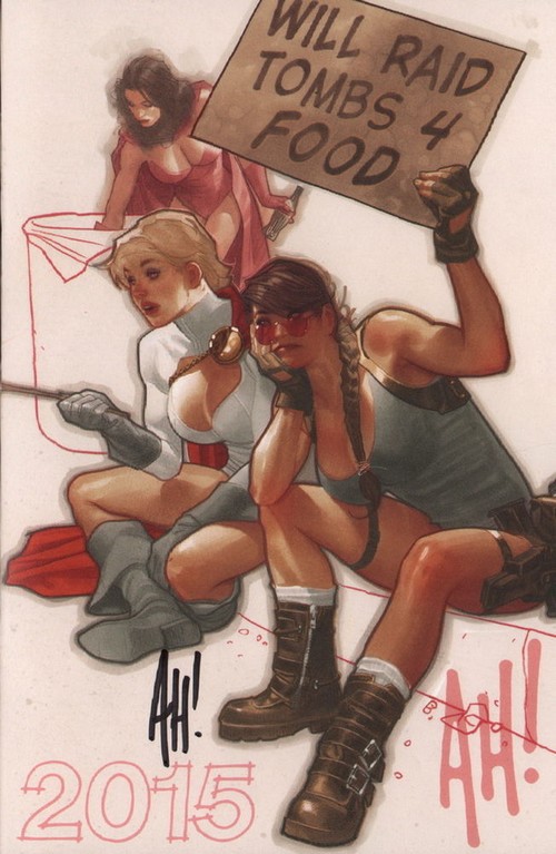 ADAM HUGHES WILL RAID TOMBS 4 FOOD SKETCHBOOK SIGNED