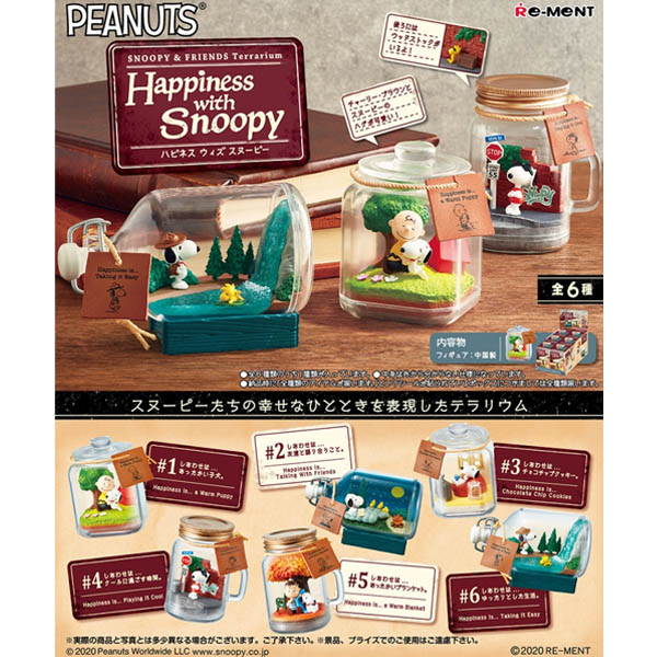 Re-Ment Peanuts Terrarium Happiness With Snoopy