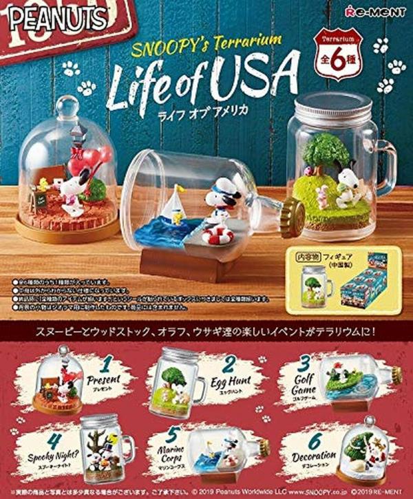 Re-Ment Peanuts Snoopy's Terrarium Life In The USA