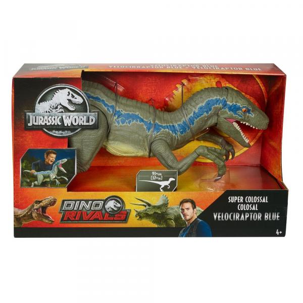 Jurassic World Dino Rivals figurine Super Colossal Velociraptor Blue 45 cm