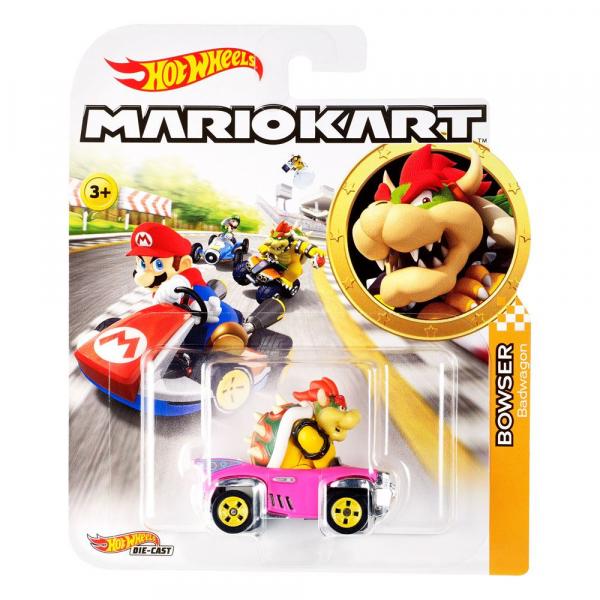 Mario Kart Hot Wheels véhicule métal 1/64 Bowser (Badwagon)