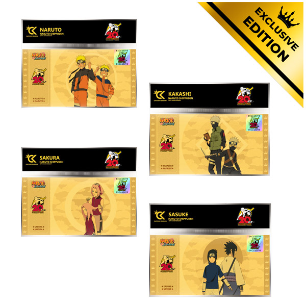 Golden Ticket Naruto Shippuden Set de 4