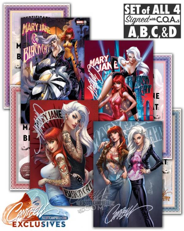 MARY JANE BLACK CAT BEYOND #1 J. SCOTT CAMPBELL PACK EXCLUSIVE SIGNED