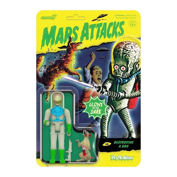Reaction Mars Attacks Destroying A Dog (Glows In The Dark)