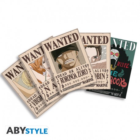 One Piece Set de 5 Cartes Postales Wanted #2