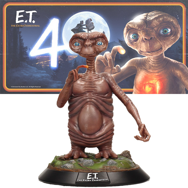 E.T. L'Extra Terrestre 40ème anniversaire statue résine 22cm 