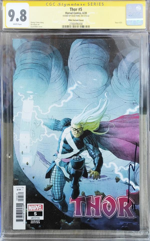 THOR #5 VARIANT COVER SIGNED 9.8