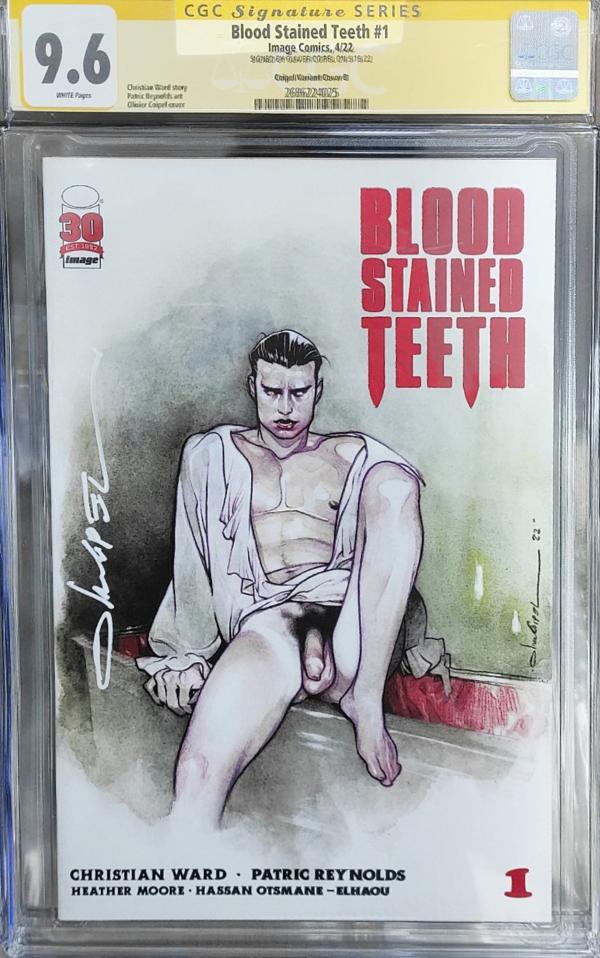 BLOOD STAINED TEETH #1 LCCA COIPEL VARIANT B SIGNED 9.6