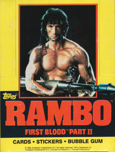 1985 Topps Rambo First Blood Part II 66 Cartes Complete Set