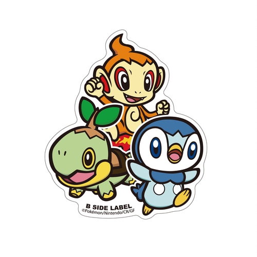 Pokemon Center Sticker Tortipouss & Ouisticram & Tiplouf