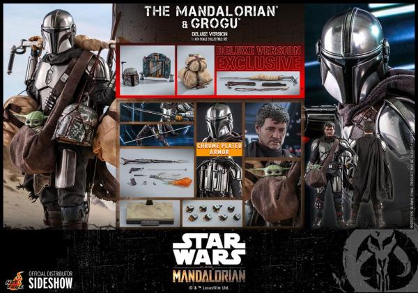 The Mandalorian & Grogu Deluxe Version Star Wars The Mandalorian Figurines 1/6 30 cm