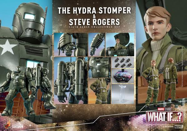 Steve Rogers & The Hydra Stomper What If...? Figurines 1/6 28 - 56 cm