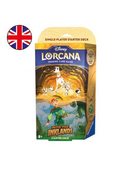 Disney Lorcana: Into The Inklands Starter Deck Pongo & Peter Pan (Anglais)