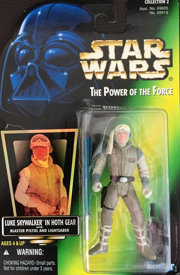 Star Wars The Power Of The Force Luke Skywalker In Hoth Gear With Blaster Pistol And Lightsaber