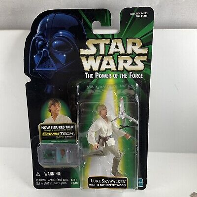 Star Wars The Power Of The Force Luke Skywalker With T-16 Skyhopper Model