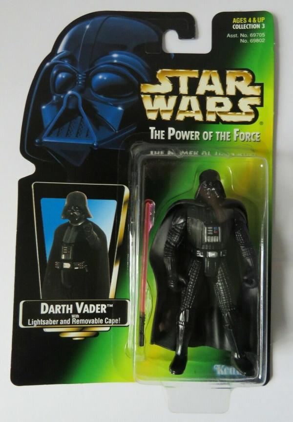 Star Wars The Power Of The Force Darth Vader With Lightsaber And Removable Cape