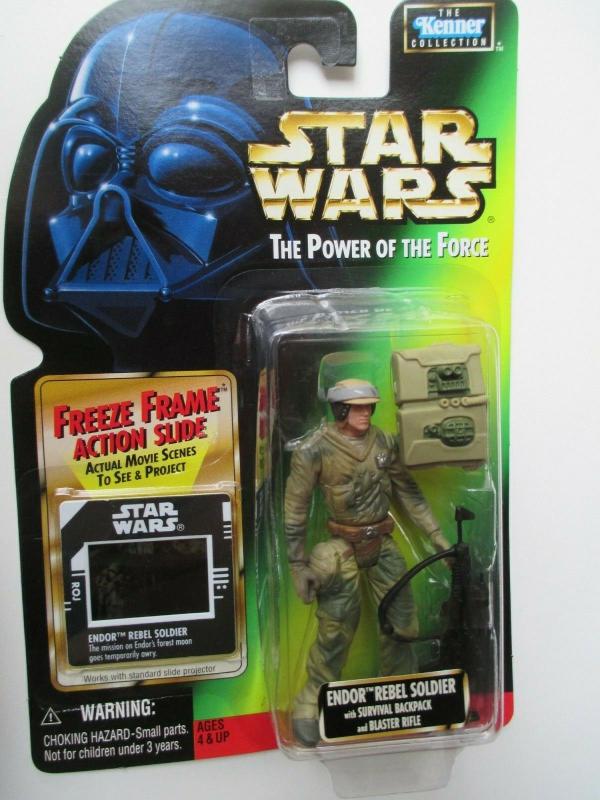 Star Wars The Power Of The Force Endor Rebel Soldier With Survival Backpack And Blaster Rifle