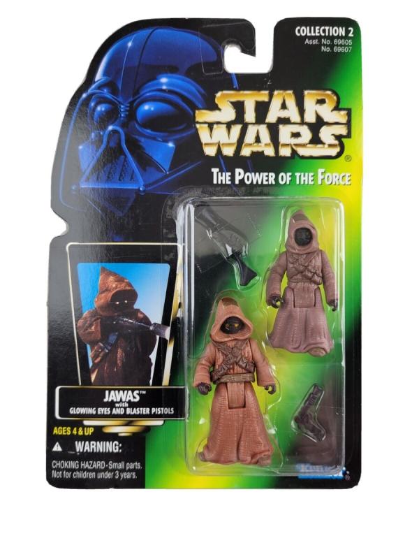 Star Wars The Power Of The Force Jawas With Glowing Eyes And Blaster Pistols