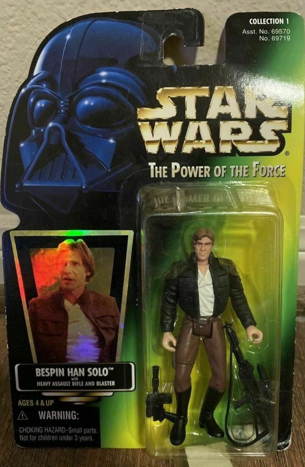 Star Wars The Power Of The Force Bespin Han Solo With Heavy Assault Rifle And Blaster
