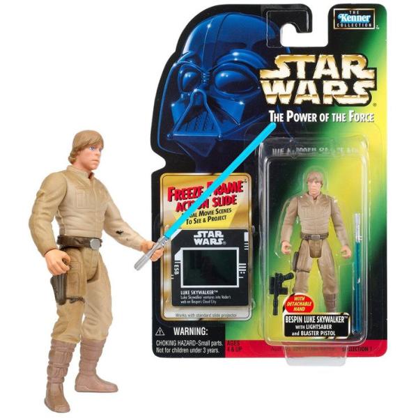 Star Wars The Power Of The Force Bespin Luke Skywalker With Lightsaber And Blaster Pistol