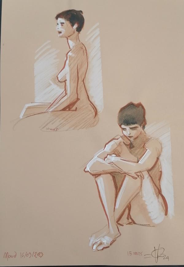 FEMME NUE N°4 OLIVIER VATINE ORIGINAL