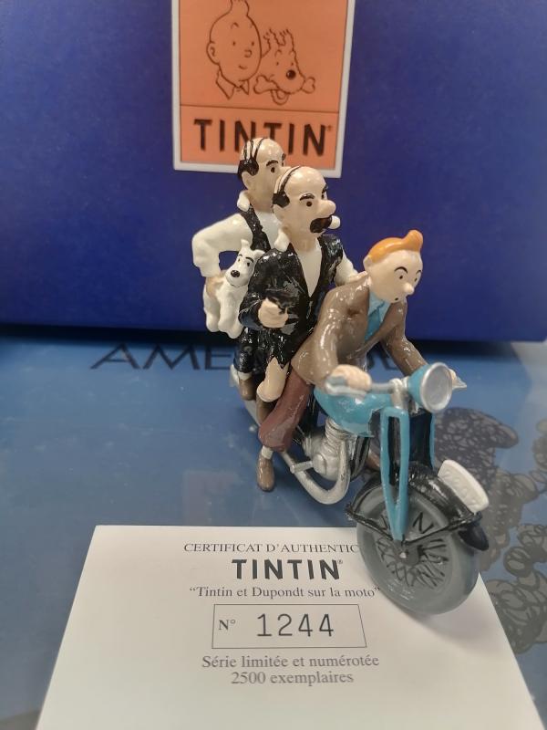 FIGURINES PIXI TINTIN : TINTIN ET DUPONDT EN MOTO