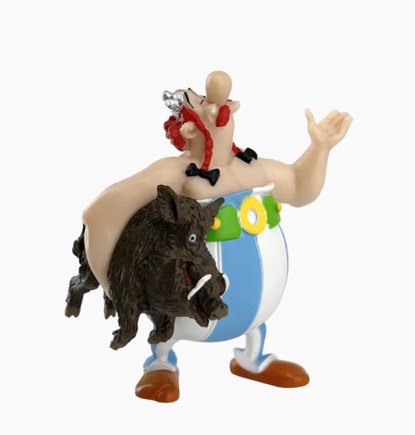 FIGURINE ASTERIX - OBELIX PORTANT UN SANGLIER