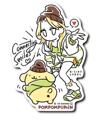 Connecting Smiles Pompompurin Sticker