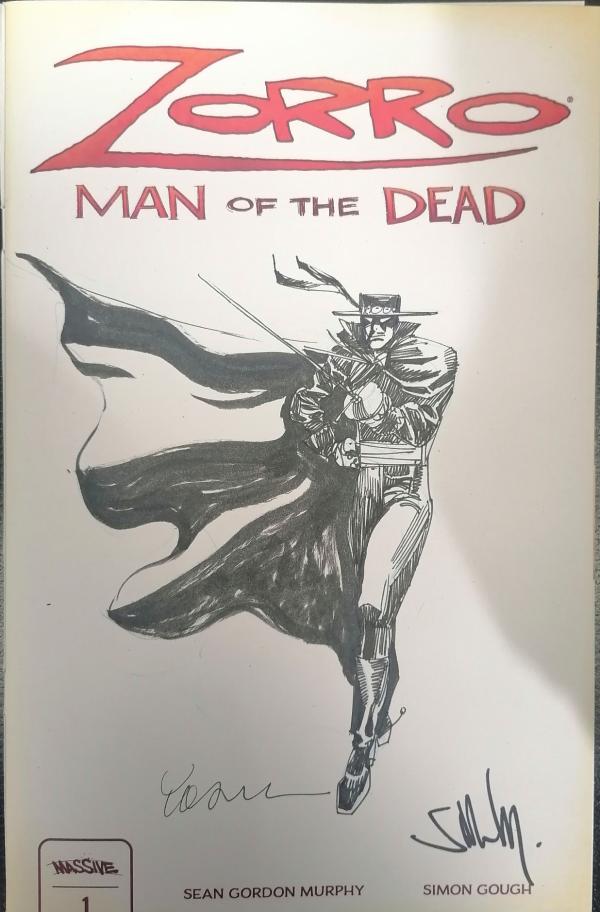 ZORRO MAN OF THE DEAD #1 (OF 4) CVR I BLANK SKETCH DÉDICACÉ PAR YOANN