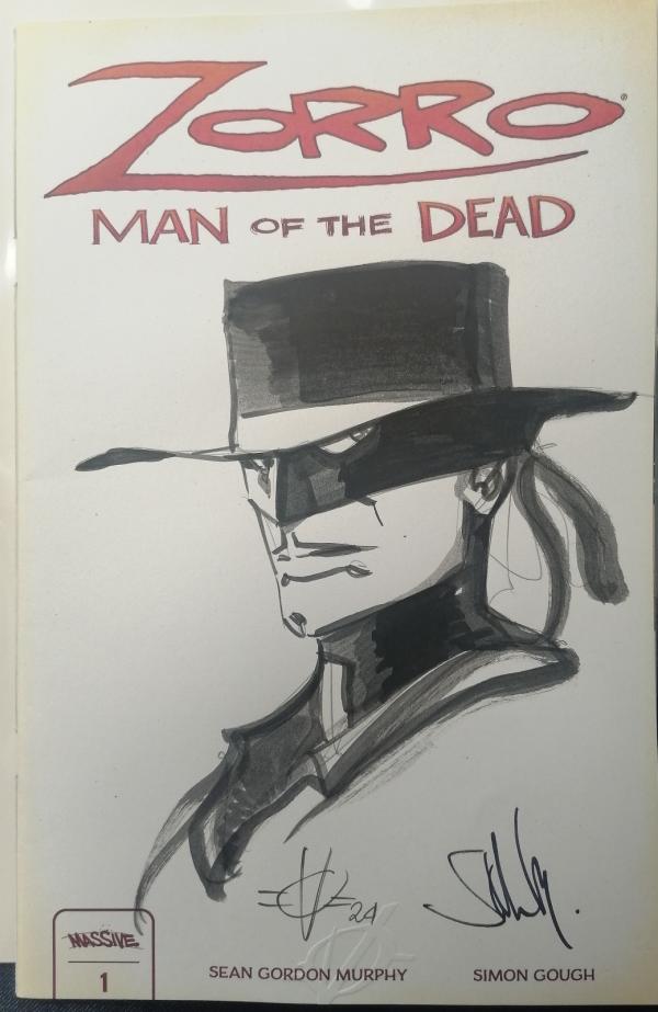 ZORRO MAN OF THE DEAD #1 (OF 4) CVR I BLANK SKETCH DÉDICACÉ PAR OLIVIER VATINE ET SIGNÉ PAR SEAN MURPHY N°1