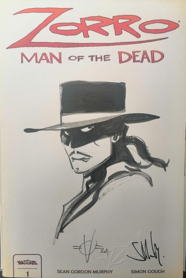 ZORRO MAN OF THE DEAD #1 (OF 4) CVR I BLANK SKETCH DÉDICACÉ PAR OLIVIER VATINE ET SIGNÉ PAR SEAN MURPHY N°2