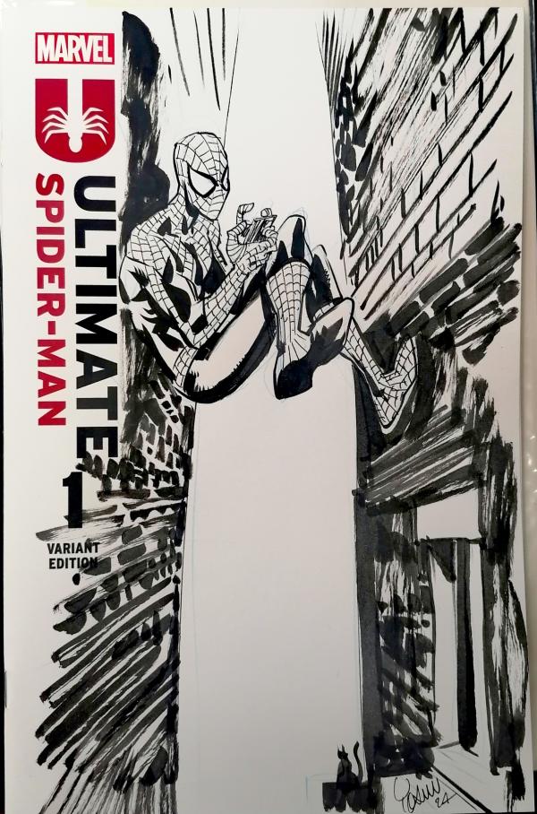 ULTIMATE SPIDER-MAN #1 4TH PTG BLANK COVER VAR DÉDICACÉ PAR YOANN