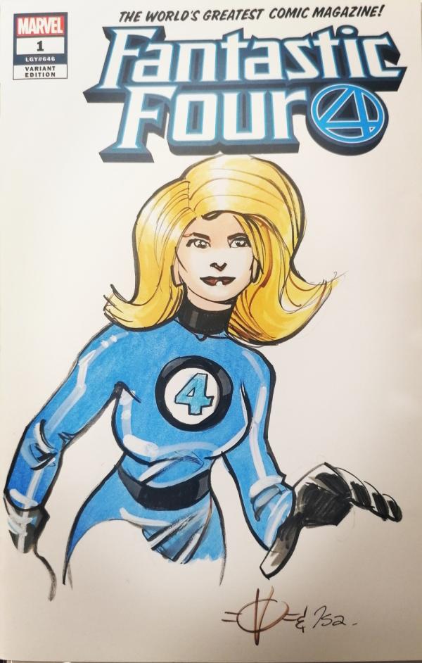 FANTASTIC FOUR #1 BLANK VAR DÉDICACÉ PAR OLIVIER VATINE