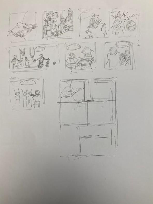 DESSIN ORIGINAL D'ALEXIS TALLONE POUR CAPITAINE FLAM : RECHERCHES DE STORYBOARD N°29