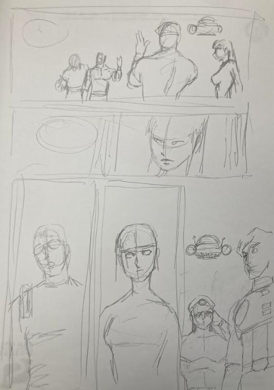 DESSIN ORIGINAL D'ALEXIS TALLONE POUR CAPITAINE FLAM : RECHERCHES DE STORYBOARD N°30