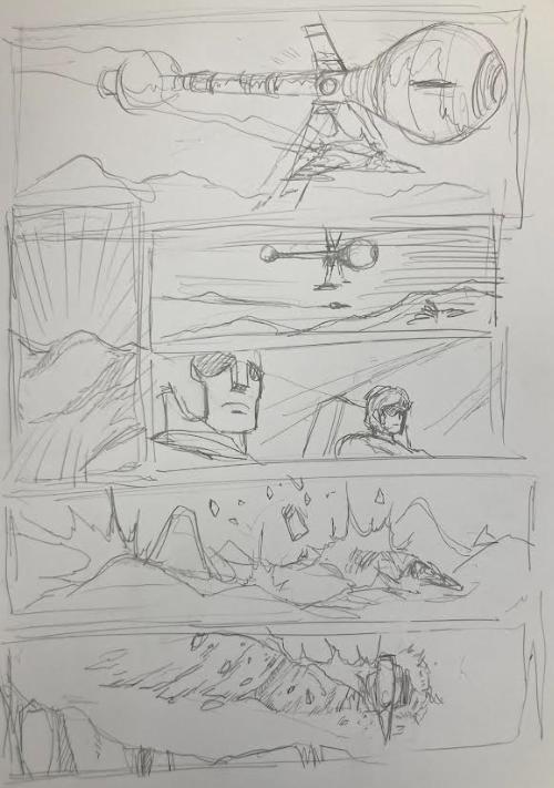 DESSIN ORIGINAL D'ALEXIS TALLONE POUR CAPITAINE FLAM : RECHERCHES DE STORYBOARD N°35