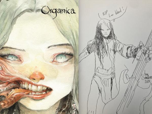 TONY SANDOVAL -ARTBOOK ORGANICA DÉDICACÉ