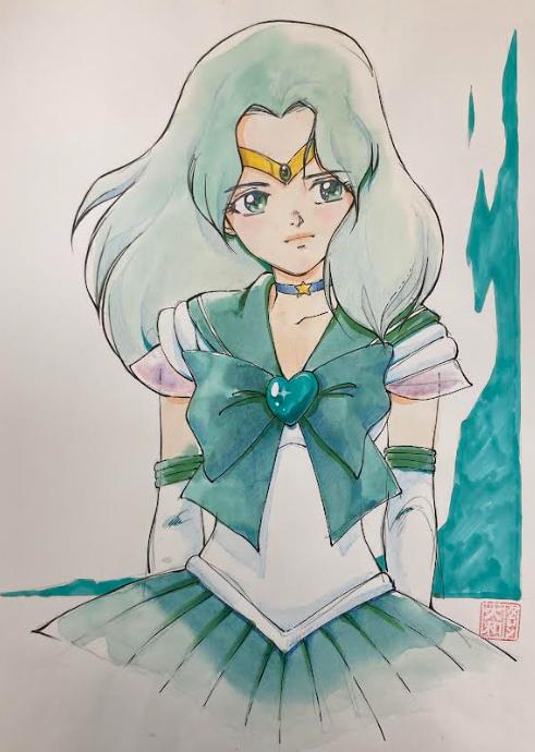 DESSIN ORIGINAL D'ALEXIS TALLONE : SAILOR NEPTUNE