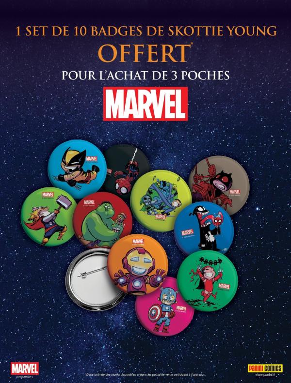 Opération PANINI POCKET - Lot de 10 BADGES SKOTTIE YOUNG