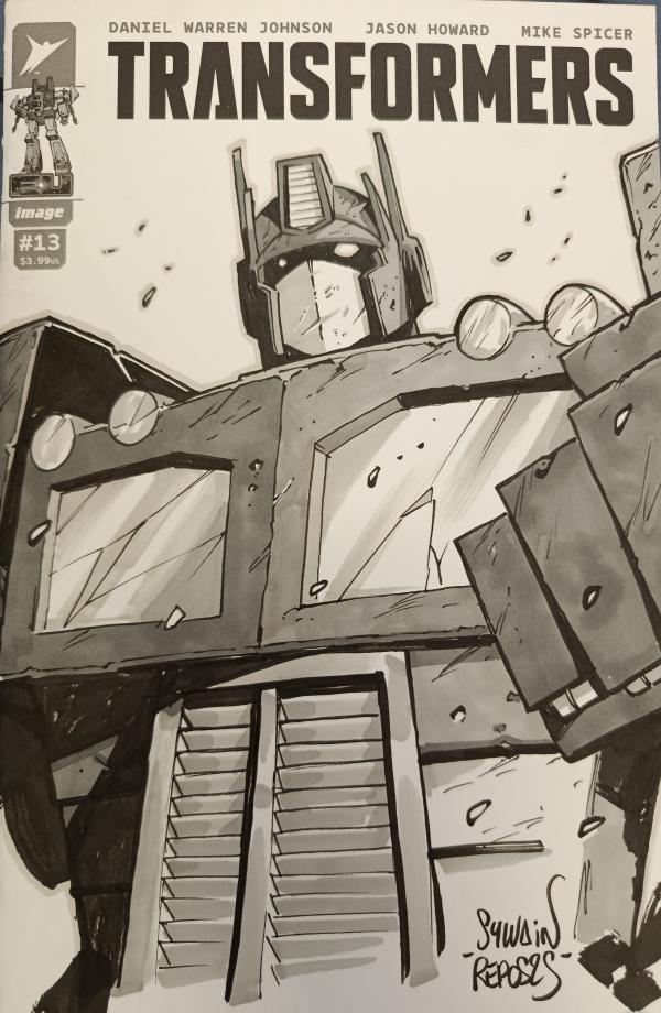 TRANSFORMERS BLANK SKETCH PAR SYLVAIN REPOS OPTIMUS