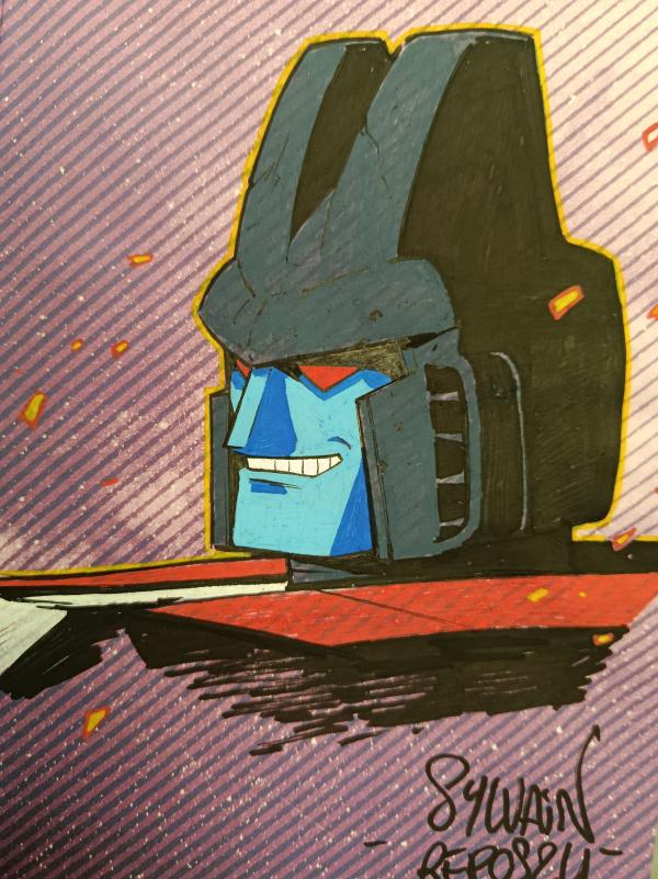 TRANSFORMERS T1 COUVERTURE EXCLUSIVE SYLVAIN REPOS - STARSCREAM SKETCH