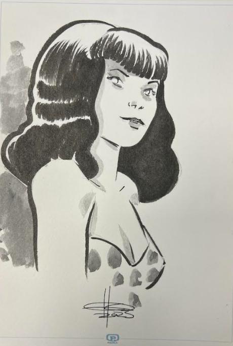DESSIN ORIGINAL D'ERIC HERENGUEL POUR ROCKETEER : BETTY N°1
