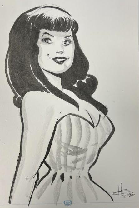 DESSIN ORIGINAL D'ERIC HERENGUEL POUR ROCKETEER : BETTY N°2