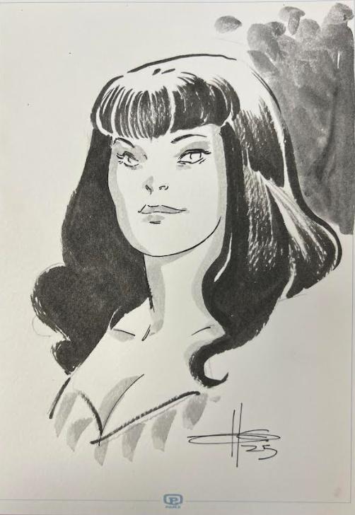 DESSIN ORIGINAL D'ERIC HERENGUEL POUR ROCKETEER : BETTY N°3