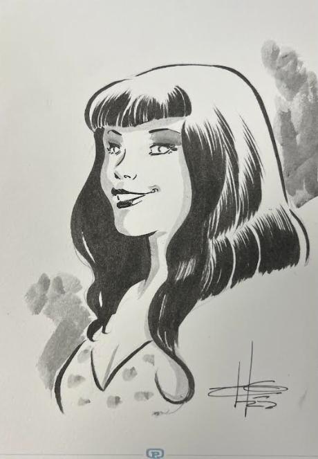 DESSIN ORIGINAL D'ERIC HERENGUEL POUR ROCKETEER : BETTY N°4